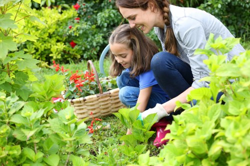 Stylish Camden flower bed design with layered planting